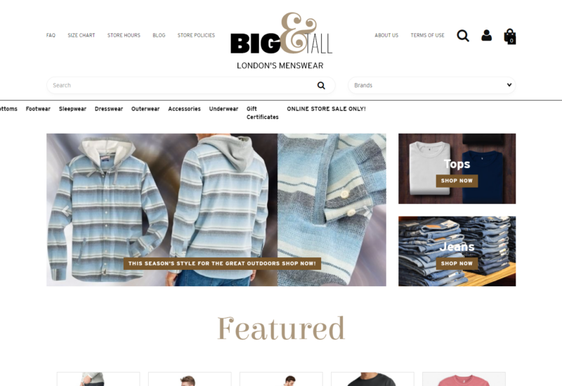 Big & Tall London’s Menswear
